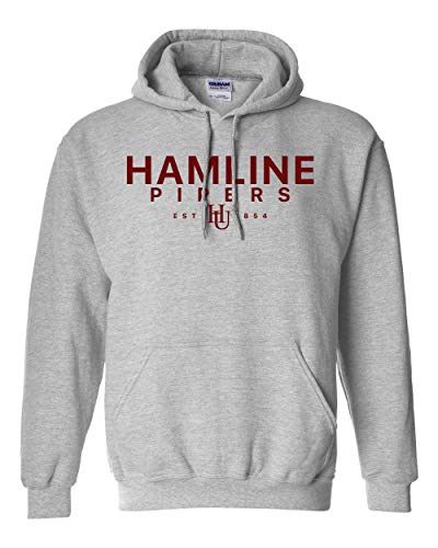 CreateMyTee Hamline University Pipers Est 1854 Unisex Hooded Sweatshirt - Hamline Pipers Apparel