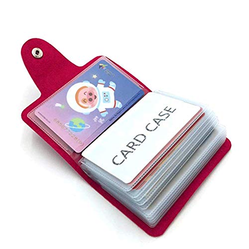 K Y KANGYUN Unisex Small Leather Credit Card Holder - 2 Pack (Redk&Brown)…2