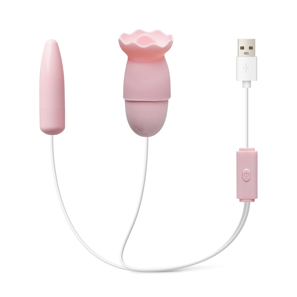 BeHorny Vibrating Love Egg with Clitoris Licker, USB Powered Sex Toy