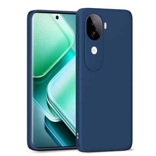 Image of Outlouders Back Cover for Vivo V40e / iQOO Z9s 5G | Camera Protection | Durable Soft Matte Silicone Bumper Case (Blue)