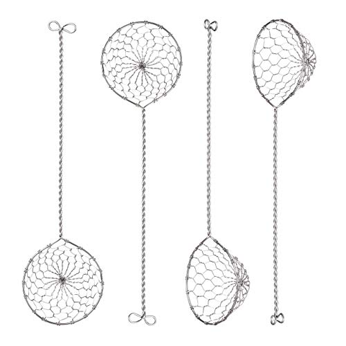 Xrten 4 Stück Fondue Sieb Edelstahl Feinmaschig Küchensieb Set