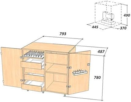 COMFORT | Mueble para máquina de coser | Armario de costura ...