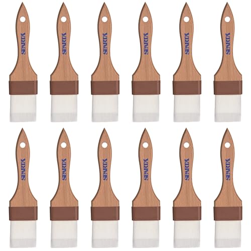 Image of SPARTA 4039700 Nylon Wide Brush, Flat With Nylon Bristles, 2 Inches, Brown, (Pack of 12)