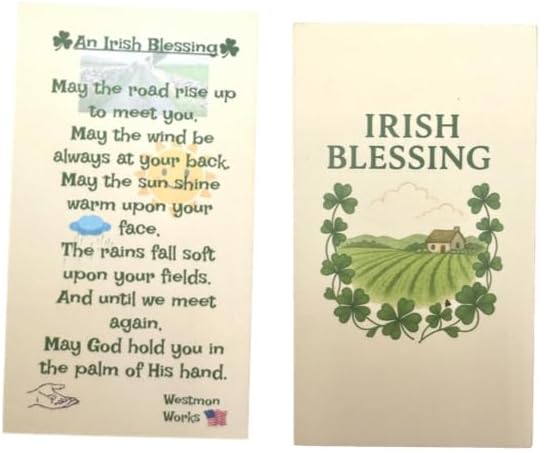 Irish Shamrock Ornament with Irish Blessing Prayer Card – Green Clover Hanging Decoration, St Patrick’s Day Gift, Irish Home Décor Keepsake - Image 3