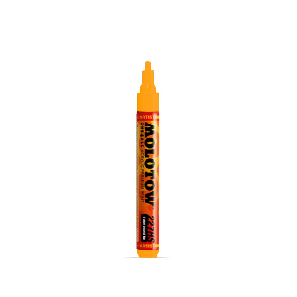 Molotow 227-HS Marker ONE4ALL 4 mm Tip 9.0 ml Neon Orange Fluorescent โ image 1