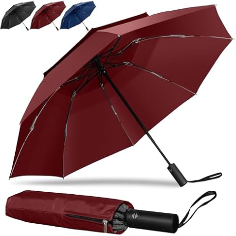Lehwoik Windproof Double Canopy Travel Umbrella Cover