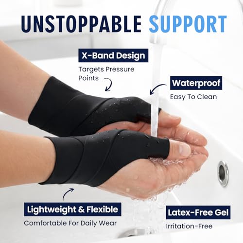 Image of Dr. Frederick's Original Waterproof Thumb & Wrist Brace - 4 ct - Hand Brace for Arthritis, Tendonitis, Carpal Tunnel & Trigger Thumb - Doctor-Developed Spica Splint - Fits Left & Right Hand (Medium)