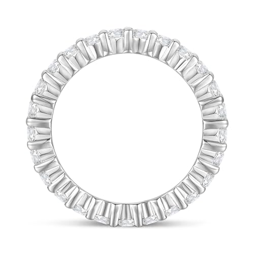 14K Gold Moissanite Rings 2.5mm Moissanite Full Eternity Bands 14K Yellow Gold Moissanite Wedding Band for Women3
