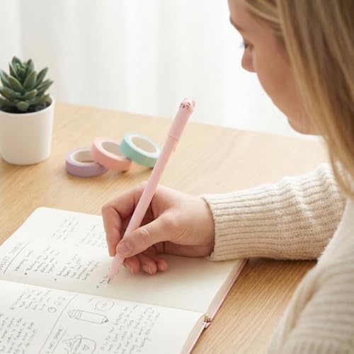 TOYZFRIENDY 15 Adet Kawaii Kedi Tasarımlı Jel Mürekkep Kalemi Seti Pembe Mor ve Açık Mavi Renklerde Okul ve Ofis için Kız Öğrenci Yazım Araçları - Görsel 5