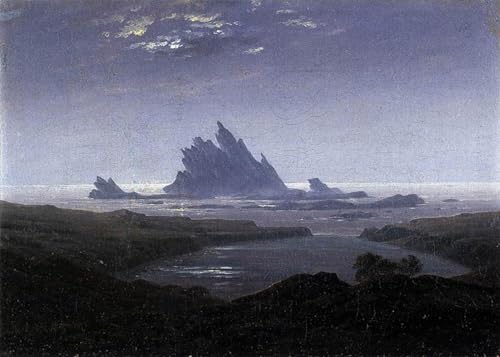 Affiche d'art récif au bord de mer Caspar David Friedrich pour créer un salon cosy style vintage