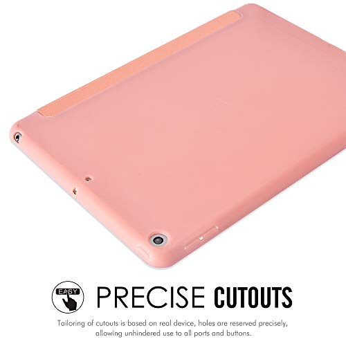 Joyland Cat Pad Case Cover For Ipad 5Th/6Th (Generation) Rose Gold Case Lovely Cartoon Kitten Anti-Scratch Shockproof Lightweight Smart Trifold Stand Cover Soft Tpu Cover For Ipad 5Th/6Th Generation #TOP7