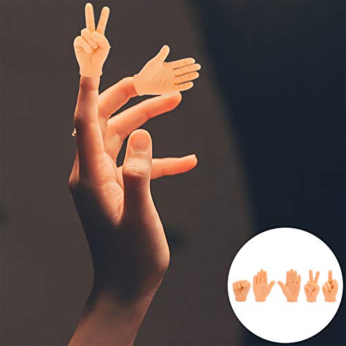 Fantoches de dedo de mão pequenos KESYOO, 5 peças de silicone para dedo, fantoches, mini fantoches d