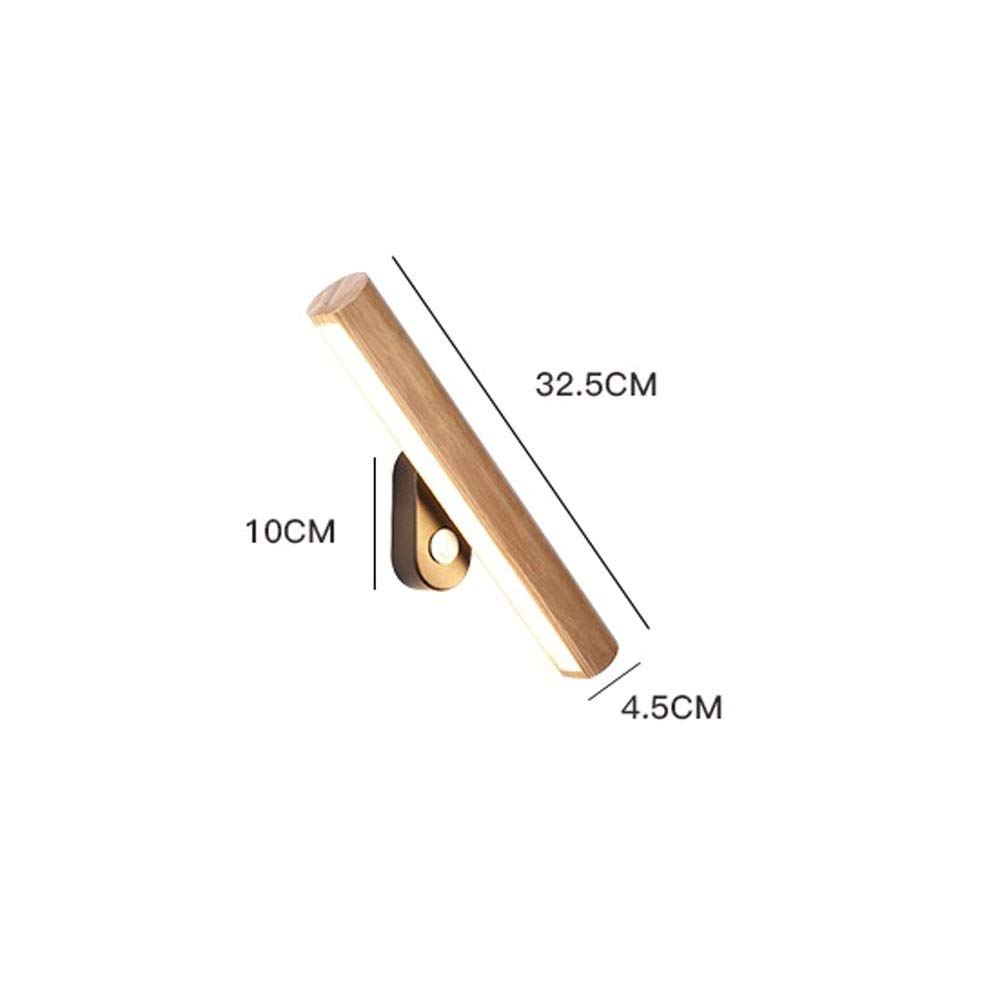 6W LED de pared de madera clara, modernos Luz a la pared interior blanco caliente 3000K, Diseño de ángulo ajustable de la viga de madera Lámpara de pared for el dormitorio / sala de estar / Corredor [