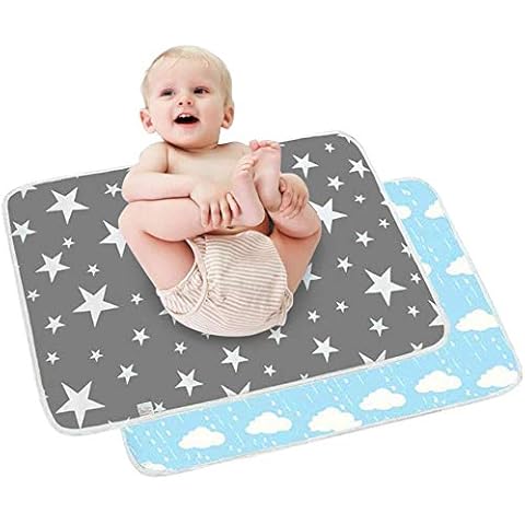 Cambiador de bebé de 2 unidades - Cambiador plegable de viaje para bebés, tamaño grande, impermeable, lavable, cambiador de pañales, bebé recién nacido y bebé, cambiador plegable para niños Cover