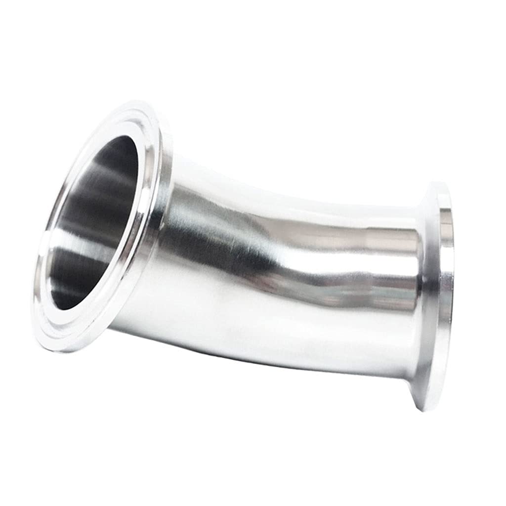 Myczlql Onecolor 51Mm O/D 2" Tri Clamp 304 Stainless Steel Sanitary Ferrule 45 Degree Elbow Pipe Fitting, For Homebrew