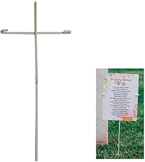 Thoughts of you Metal Graveside Memorial Card Holder Spike