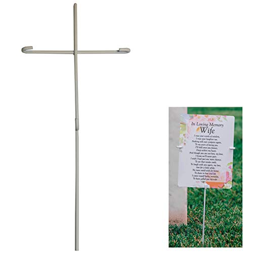 Pensées de vous Porte-carte commémorative en métal Graveside Spike