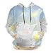 Sawhonn Arte Baby Star Elefante Felpa con Cappuccio Uomo Donna 3D Stampa Felpe Pullover Sweatshirt Hooded Hoodie per Ragazzi Ragazze