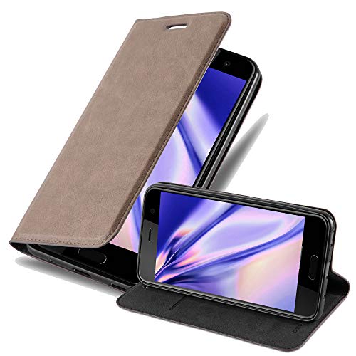 Cadorabo Funda Libro para HTC U Play en MARRÓN CAFÉ - Cubierta Proteccíon con Cierre Magnético, Tarjetero y Función de Suporte - Etui Case Cover Carcasa