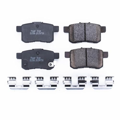 Image of PowerStop Rear Brake Pads for Acura TSX 2009-10 | Honda Accord 2008-10 - Z17 Ceramic Brake Pads with Installation Hardware, 17-1336