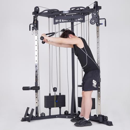Image of Cable Crossover Exercise Machine for Home & Commercial Gym, Functional Training Center with Dual Weights Stack for Cable Workout