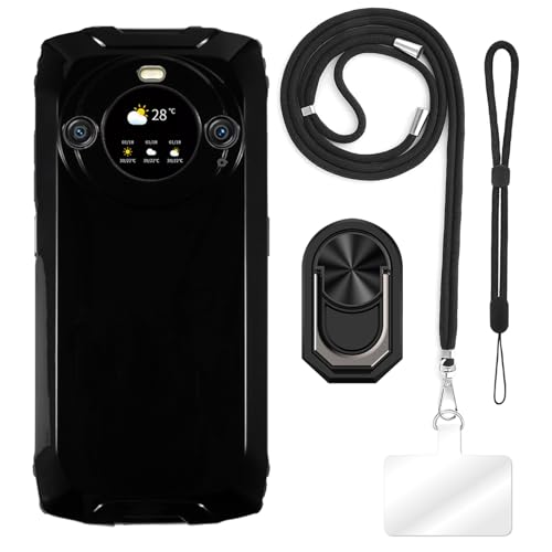 ESACMOT [4 in 1] �P�[�X Blackview BV9300 Pro �Ƃ̌݊�������A�X�g���b�v�A���X�g�o���h�A�����O�t���A�ϏՌ��ی�J�o�[���s�p�Z�b�g (�u���b�N�Z�b�g)