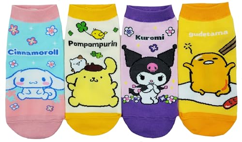 JJMax Women's Kitty Cute Cartoon Cotton Blend Ankle Socks Sets
