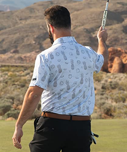 Yatta Golf Standout Performance Golf Polo Shirts – Men’s – Pina Colada – S #TOP4