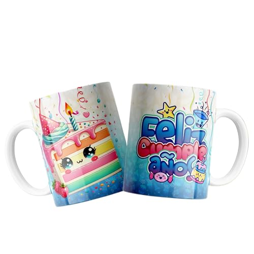 Shopi Zone Taza de cerámica, feliz cumpleaños, tarta con velas, taza creativa, tazas únicas para momentos inolvidables Shopi Zone Taza de cerámica, feliz cumpleaños, tarta con velas, taza creativa, tazas únicas para momentos inolvidables