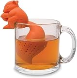 Orange Squirrel Tea Infuser Strainer Filter Portable Tea Strainers and Filters and Deft Processed Tea Filters