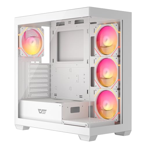Carcasa para PC de cristal templado darkFlash DS900 ATX torre media con diseño premium sin marcos