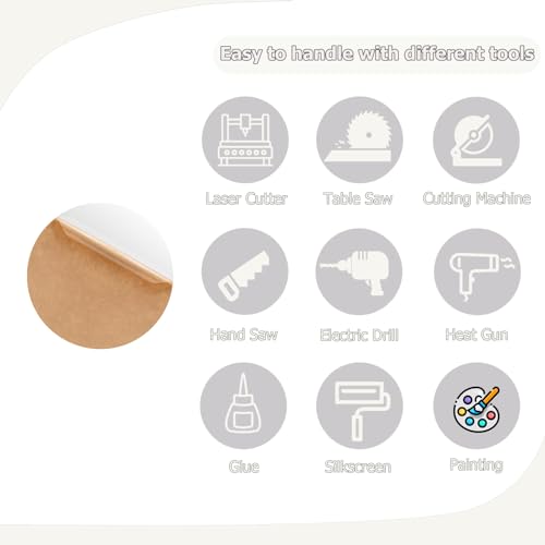 Image of 2 Pack Round Acrylic Sheet, 2.7~3mm Thick Acrylic Plastic Sheets Plexiglass Boards for Laser Cutting and DIY Craft Projects (Opaque White, 6 Inch Diameter)