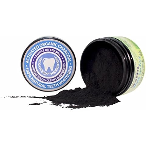 Activated Charcoal Powder for Natural Teeth Whitening, Cleaning and Detoxifying - Coconut Shell Activated Charcoal - Natural Teeth Whitener - For a Healthy Smile Cover