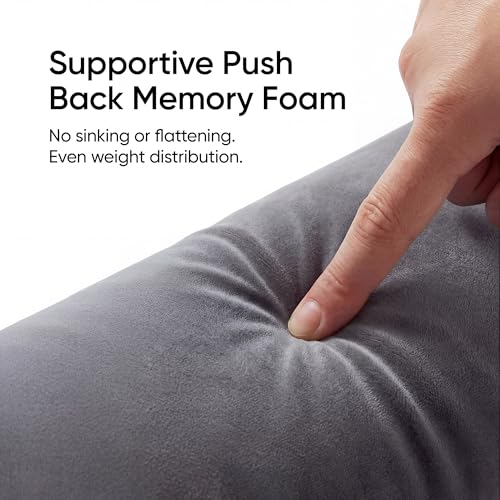 Image of Frido Wedge Neck Rest Pillow | Multipurpose Neck Pillow | Memory Foam Roll with Adjustable Strap | Relieves Neck, Knee & Lumbar Pressure | Compatible with Wedge Plus | Washable Cover, Slate Grey
