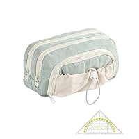 Ceeyoll Ensemble 2 Pièces Trousse Enfant, Trousse, Grande Capacité, Multifonctionnel, Grande Trouse, Trousse À Crayons pour L'École Et Le Bureau (Vert)