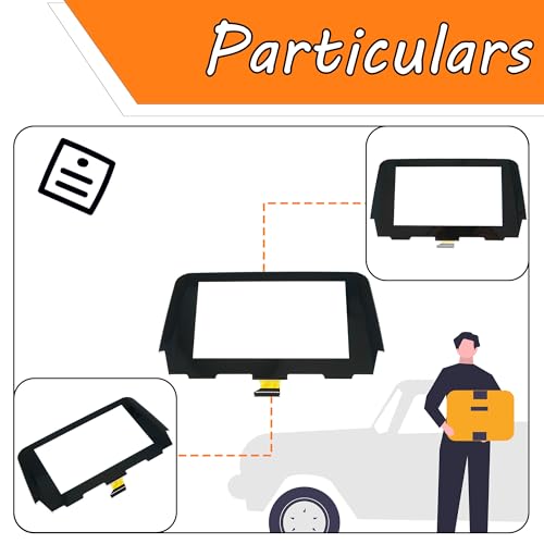Image of Touch Screen Digitizer Replacement 50-PIN,Anti-Glare Glass Touchscreen | No Whitening or Fogging,Compatible for 2017 2018 2019 Mazda 6,Radio Screen,Replace#GRT7611J0,(50-PIN)