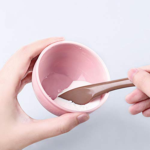 PIXNOR Face Pack Tigela Tigela Escova Colheres de Medição Mulheres Senhoras Casa Diy Suprimentos Ros