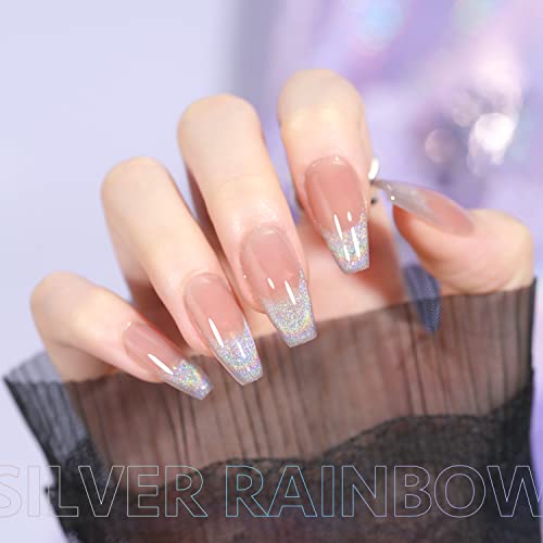 GAOY Silver Rainbow Cat Eye Gel Polish #TOP19