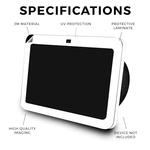 Image of Skin Compatible with Amazon Echo Show 8 (3rd Gen, 2023) - Solid White - Premium 3M Vinyl Protective Wrap Decal Cover - Easy to Apply | Crafted in The USA by MightySkins