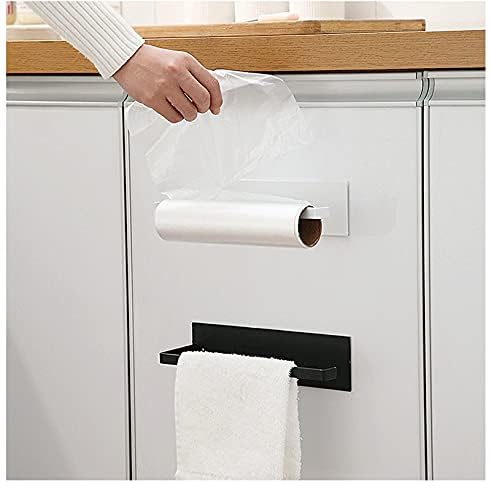 BARHARY Toilet Paper Holder, Self Adhesive Tissue Holder Stainless Steel Rustproof Paper Roll Holder, No Drilling, Toilet Paper Rack Suitable for Office, Bathroom (Matte Black). 3