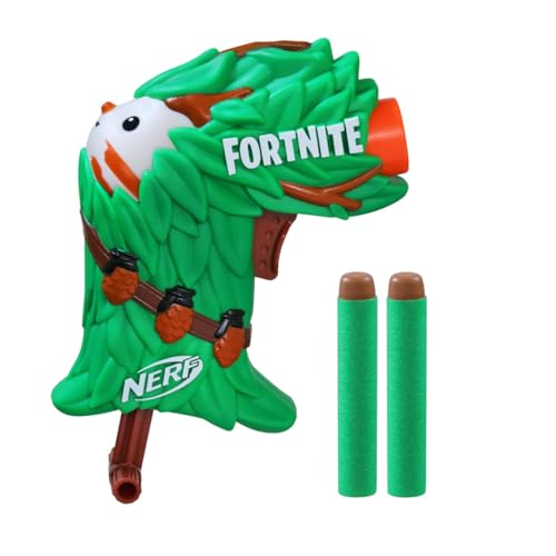Image of Nerf Fortnite Micro Bushranger Mini Dart-Firing Blaster, Fortnite Bushranger Outfit Design, Includes 2 Official Nerf Elite Darts