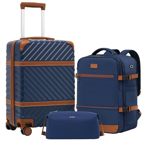Coolife Luggage Set Suitcase Carry On Luggage PC Hardshell Luggage