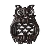 BRASSTAR Iron Antique Style Rustic OWL Door Knocker Finish Collectible Vintage Rust Color Home Decor Accessories PTZD005