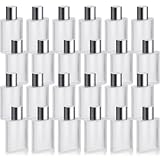 Motiskyy 24 botellas de vidrio esmerilado de 100 ml, atomizador recargable, dispensador de perfume vacío, atomizador de niebla fina, contenedor de cosméticos para viajes, hombres y mujeres