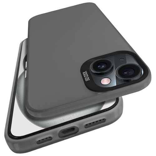 Image of Vaku Luxos Matte Dazzle Back Cover for iPhone 15 Shock Proof Airbag Protection TPU Case Scratch Resistant Slim Thin Military-Grade Protection - Grey