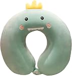 VICKYPOP Animal Neck Pillow Cute Cartoon Duck Memory Cotton Stuffed U-Shaped Travel Plush Pillow (Yellow Duck, 11.8 inches)