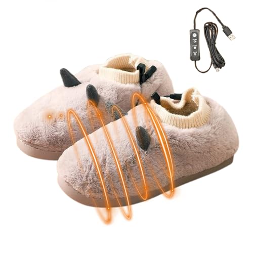 Pantoufles chauffantes femme avec technologie thermique pour un soulagement rapide