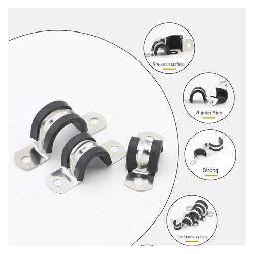 Abrazaderas en P para evitar vibraciones destructivas en conductos de acero inoxidable 3