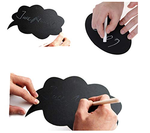Photo Booth Props Kit,Writable Black Paper Card Board Photographing Props for Party Favor(10pcs with Different Shapes) - Image 6