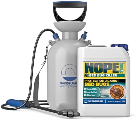 NOPE! CP Bed Bug Killer Spray - Odourless & Non-Staining, Extended Residual Kill up to 3 Months for mattress, bed frames, furniture (5 L & Sprayer)